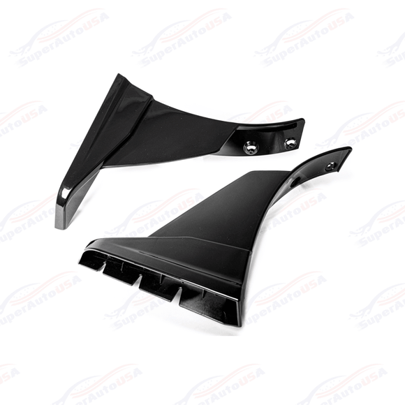 Fits 2014-2019 Corvette C7 Stage 3.5 ZR1 Style Carbon Flash Black Front Side Winglets