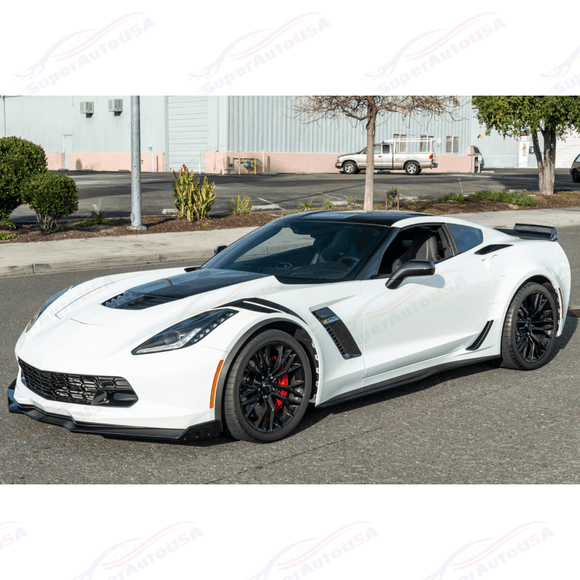 Fits Chevrolet Corvette C7 Carbon Fiber Rear Spoiler SIde Winglets