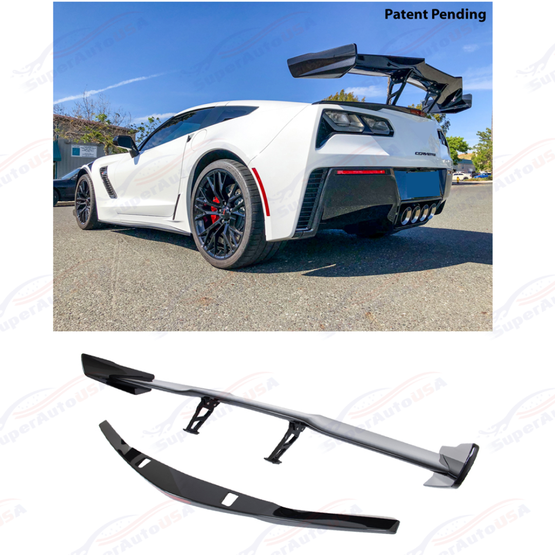 Fits 2014-2019 Corvette C7 ZR1 ZTK Style Rear High Spoiler Wing