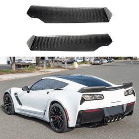 Fits Chevrolet Corvette C7 Carbon Fiber Rear Spoiler SIde Winglets