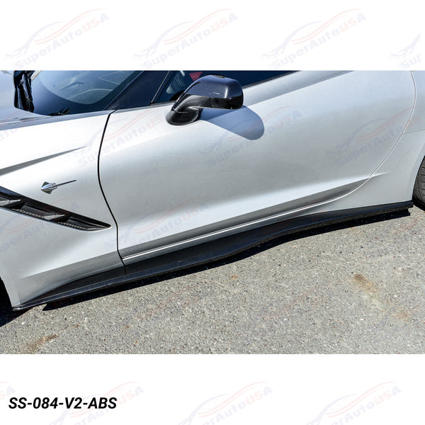 Fits Corvette C7 ZR1 Style Front Bumper Side Skirts Rear Spoiler Full Body Kit