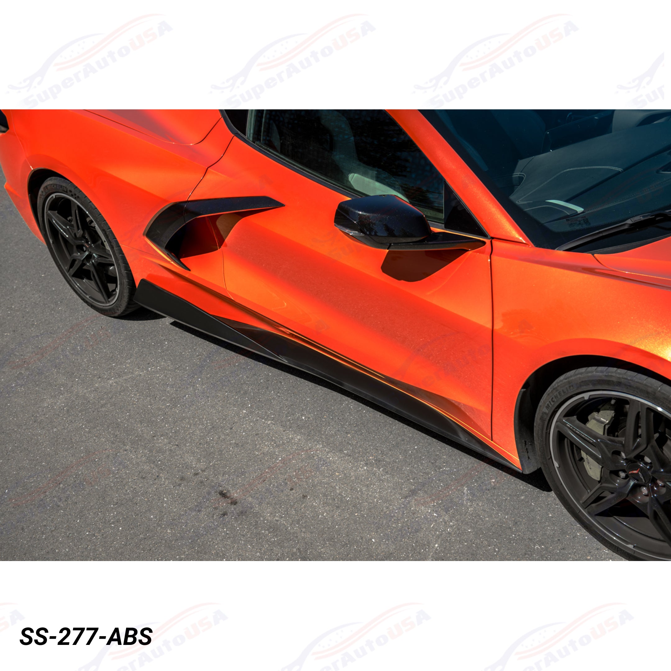 Fits 2020-Up Chevrolet Corvette C8 5VM Side Skirts Rocker Panels