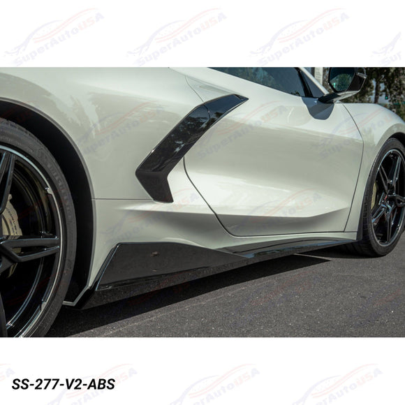 Fits 2020-Up Chevrolet Corvette C8 5VM Side Skirts Rocker Panels