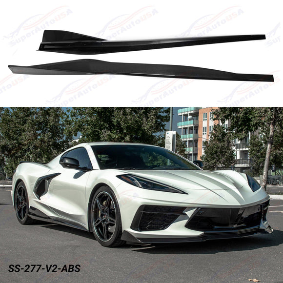 Fits 2020-Up Chevrolet Corvette C8 5VM Side Skirts Rocker Panels