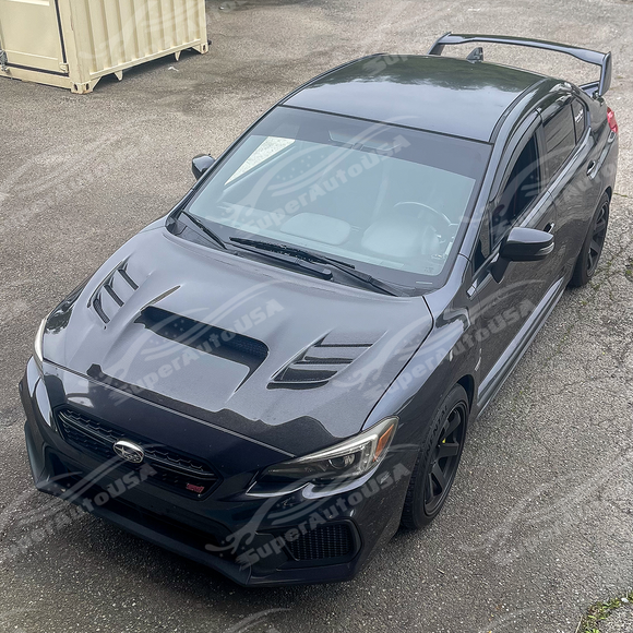 Se adapta al chasis Subaru WRX VA 2015-2021, capó con ventilación y motor delantero de fibra de carbono real