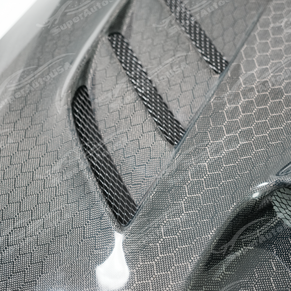 Se adapta al chasis Subaru WRX VA 2015-2021, capó con ventilación y motor delantero de fibra de carbono real