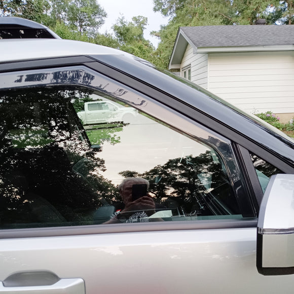 For Hyundai SantaFe 2024-2025 In-Channel Rain Guards Window Visors Sun Wind Snow Vent Side Deflectors