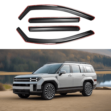 Para Hyundai SantaFe 2024-2025, viseras para ventanas con ventilación en el canal, protectores contra la lluvia, el sol y el viento, deflectores de sombra 