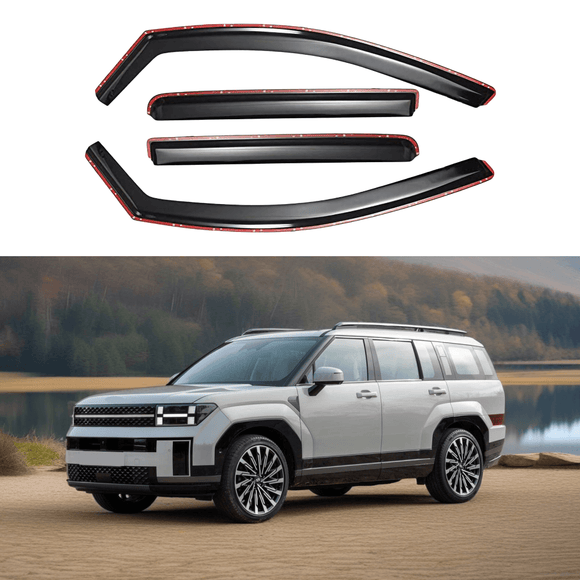 For Hyundai SantaFe 2024-2025 In-Channel Rain Guards Window Visors Sun Wind Snow Vent Side Deflectors