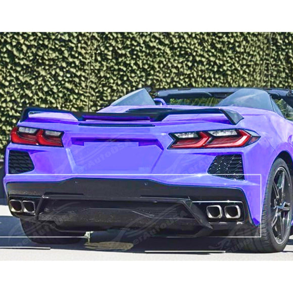 2021 Chevrolet Corvette C8 Rear Diffuser in Shark Fin Style Gloss Black
