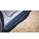 SuperAutoUSA gloss black side skirt extensions body kit for BMW 330i, 330i xDrive 2019-2025.
