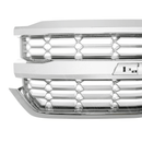 Rejilla de malla para parachoques delantero cromada plateada para Chevrolet Silverado 1500 2016-2019 -4