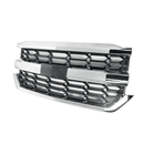 Rejilla de malla para parachoques delantero cromada y negra para Chevrolet Silverado 1500 2016-2019 -2