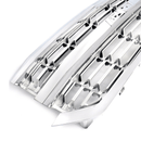 Rejilla de malla para parachoques delantero cromada plateada para Chevrolet Silverado 1500 2016-2019 -5