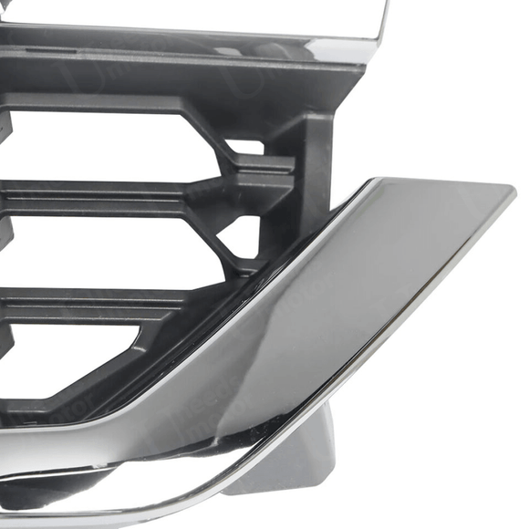 Rejilla de malla para parachoques delantero cromada y negra para Chevrolet Silverado 1500 2016-2019 