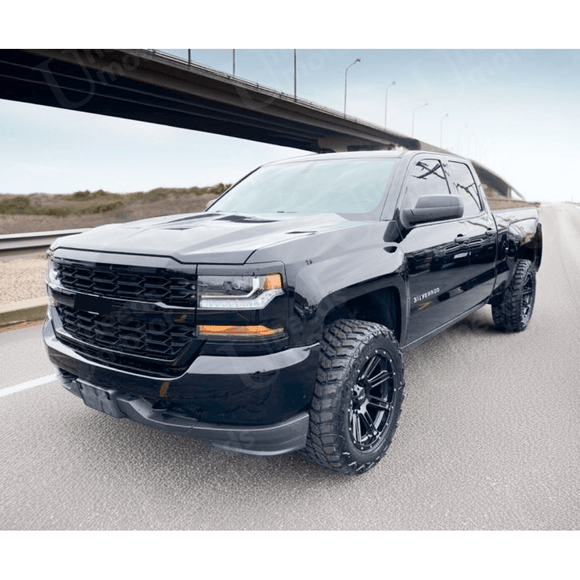 Fits 2016-2019 Chevrolet Silverado 1500 Black Front Bumper Grill Mesh Grille