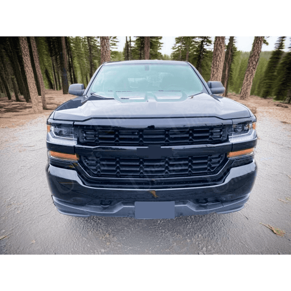 Fits 2016-2019 Chevrolet Silverado 1500 Black Front Bumper Grill Mesh Grille