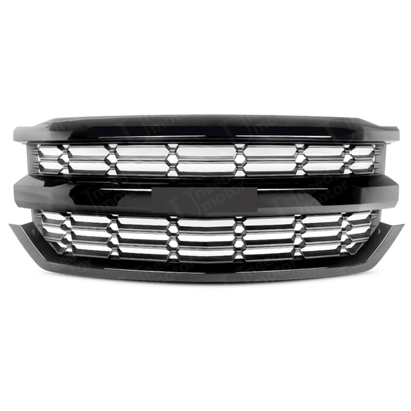 Fits 2016-2019 Chevrolet Silverado 1500 Black Front Bumper Grill Mesh Grille