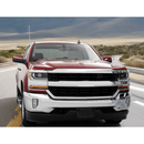 Rejilla de malla para parachoques delantero cromada y negra para Chevrolet Silverado 1500 2016-2019 -3