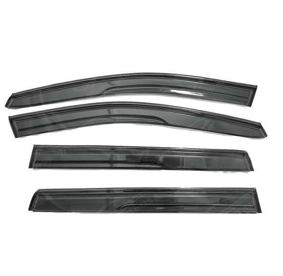 Gloss Finish Carbon Fiber Print Trim Window Shade Deflectors for 2019 Nissan Altima by SuperAutoUSA
