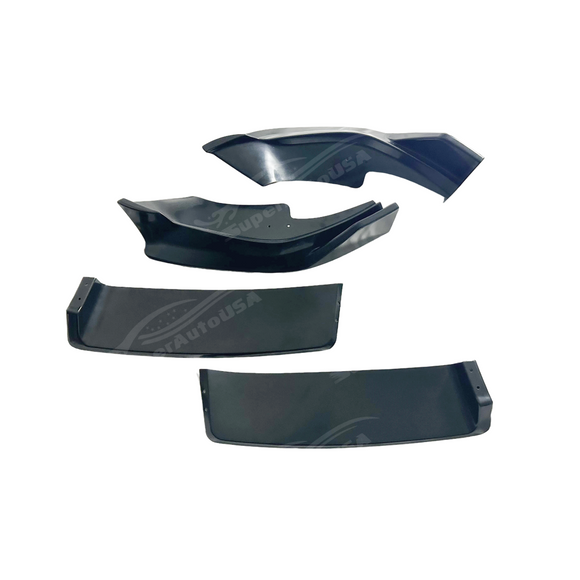 High-Performance Gloss Black Front Bumper Splitters for 2023 Acura RDX by SuperAutoUSA
