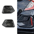 Aerodynamic Rear Pair Fog Light Covers for 2019 Honda Civic Si.
