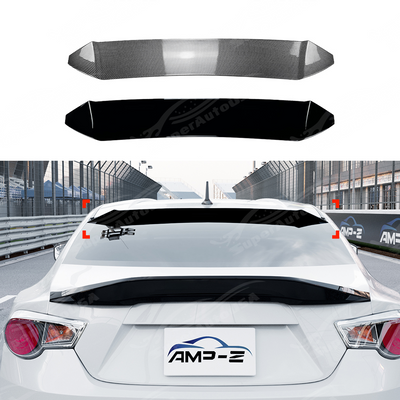 Sporty carbon fiber print visor providing a high-end look on a Halo White Toyota 86