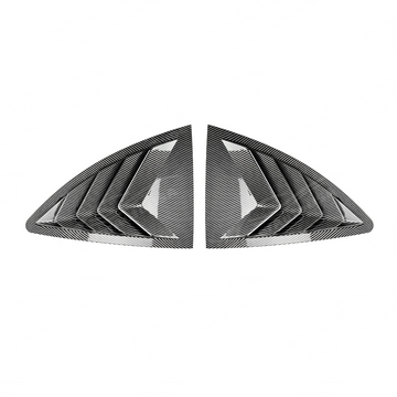 Detailed shot of the high-definition carbon fiber print weave on the 86/BRZ window louvers