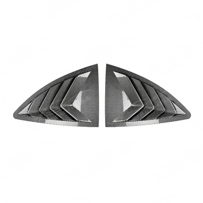 Detailed shot of the high-definition carbon fiber print weave on the 86/BRZ window louvers