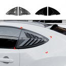 Showing the reflective UV-resistant high-gloss top coat on the carbon print window louvers