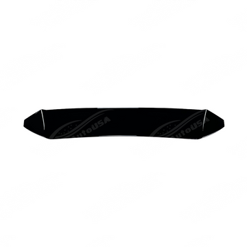 Close-up of the premium mirror-finish gloss black coating on the 86/BRZ rear window visor
