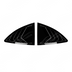 Close-up of the aggressive triple-slat design on the 86/BRZ gloss black window louvers