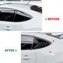 The completed performance aesthetic of a Subaru BRZ featuring window louvers and a matching rear visor