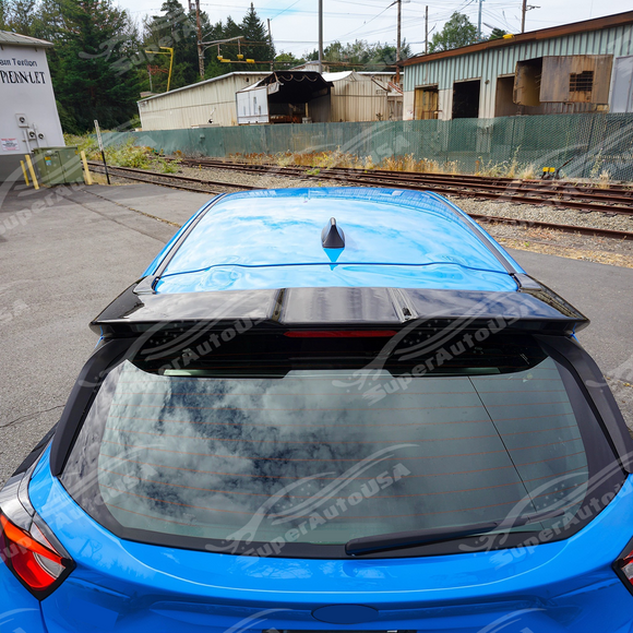 Underside view of spoiler wing showing mounting points