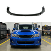 Gloss black front bumper lip splitter installed on a 2008 Subaru Impreza WRX STI