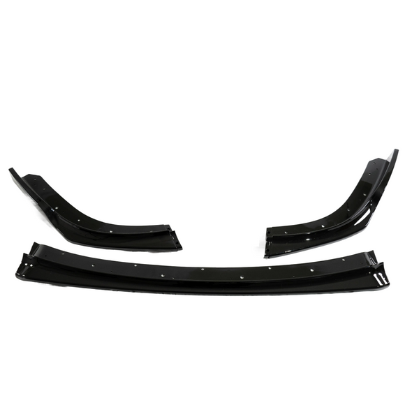 View of the mounting screws and hardware included with the STI front lip kit