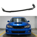 SuperAutoUSA carbon fiber print front bumper lip splitter installed on a 2008 Subaru Impreza WRX STI