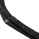 Stealthy high-performance look of the SuperAutoUSA carbon fiber print lip on a black Subaru STI