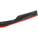 Professional studio photography highlighting the sleek SuperAutoUSA red pinstripe on the carbon print lip