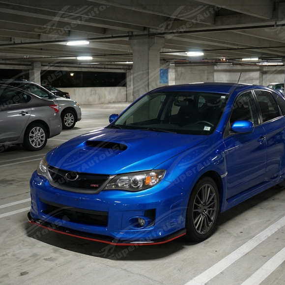 Custom aggressive aesthetic achieved with the SuperAutoUSA red-accented gloss black lip