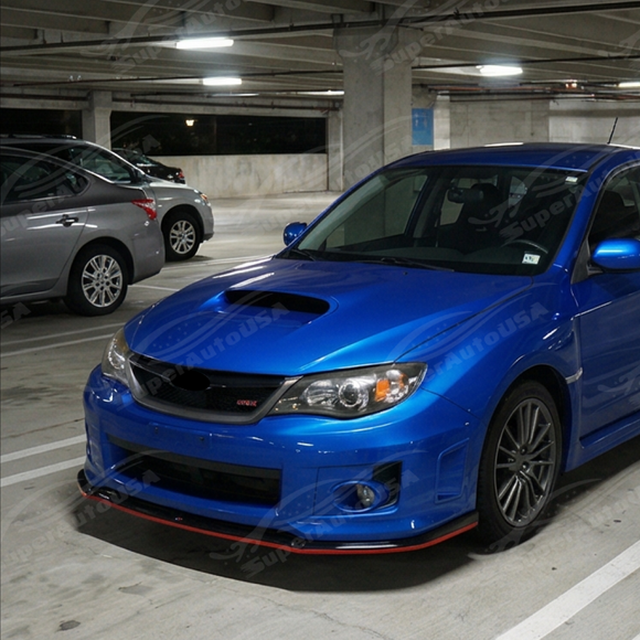 Precision fitment along the factory bumper of a 2008-2010 Subaru STI by SuperAutoUSA