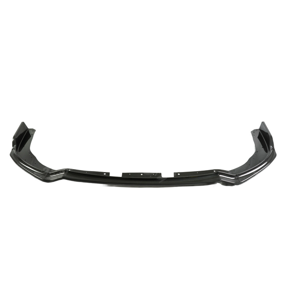 Close-up of the high-definition carbon fiber print weave on the WRX splitter