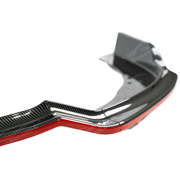Durable high-impact ABS plastic construction featuring carbon print and red sport accents