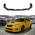 Gloss black front bumper lip splitter installed on a 2011 Subaru Impreza WRX STI