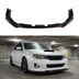 Gloss black front splitter lip with red trim installed on a 2011 Subaru Impreza WRX STI