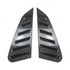 Detailed shot of the high-definition carbon fiber print weave on the GV window louvers