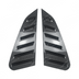 Detailed shot of the high-definition carbon fiber print weave on the GV window louvers
