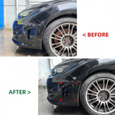 Visual comparison of the open-vent style vs. the solid-cover style for the Subaru STI bumper