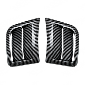 Standalone view of the uninstalled Carbon Print pair of front bumper side air vents for Subaru Impreza