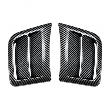 Standalone view of the uninstalled Carbon Print pair of front bumper side air vents for Subaru Impreza